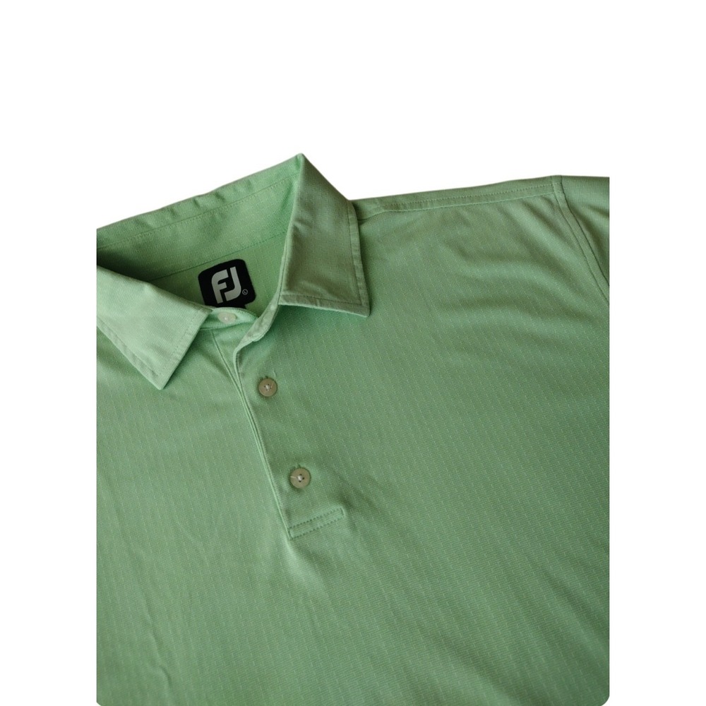 FootJoy‎ Golf Polo Shirt Mens Large Green  Short Sleeves World Woods Golf Club